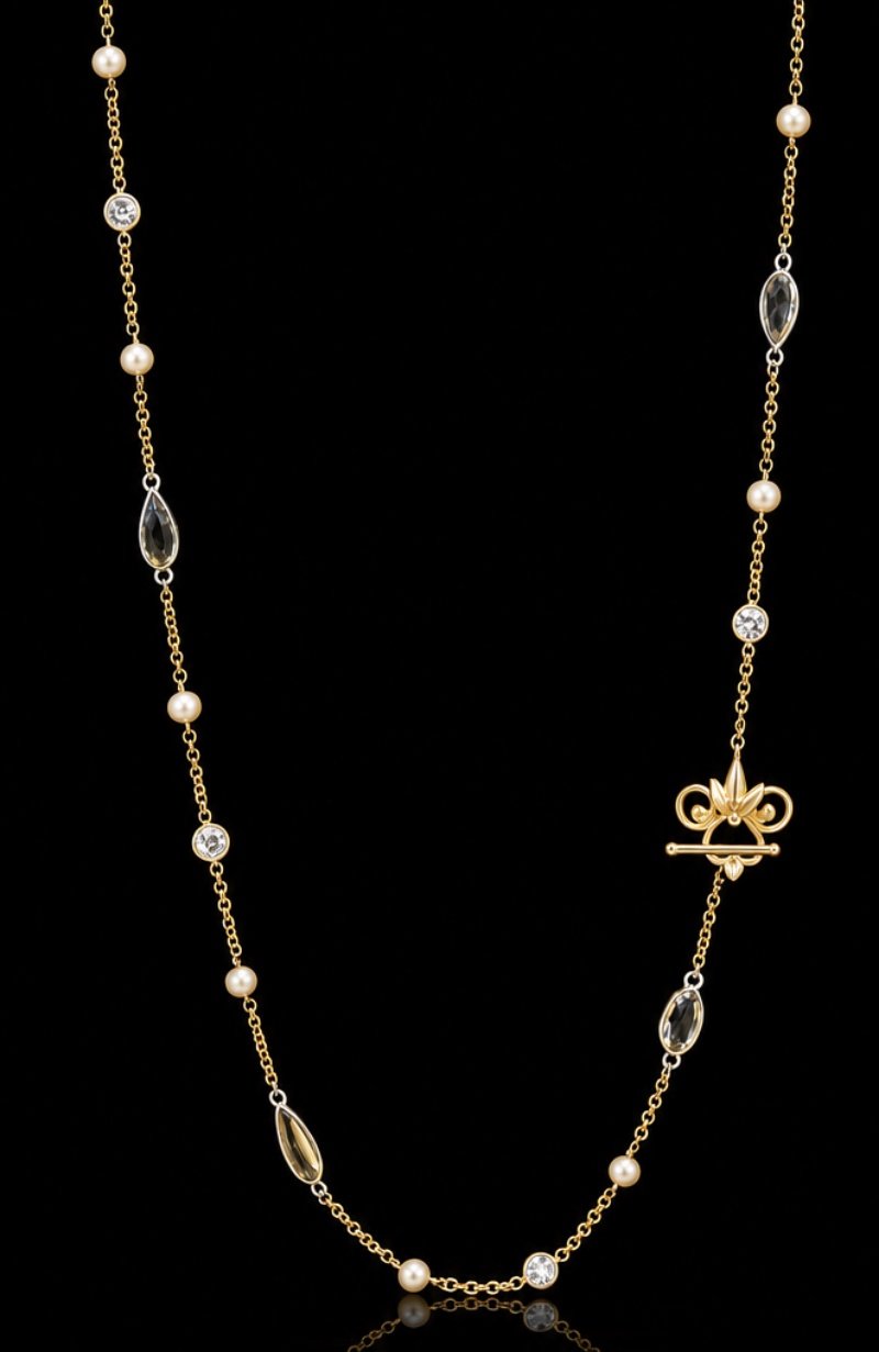 Imperial Topaz Diamonds By The Yard. Bezel set imperial topaz and cognac color diamonds.