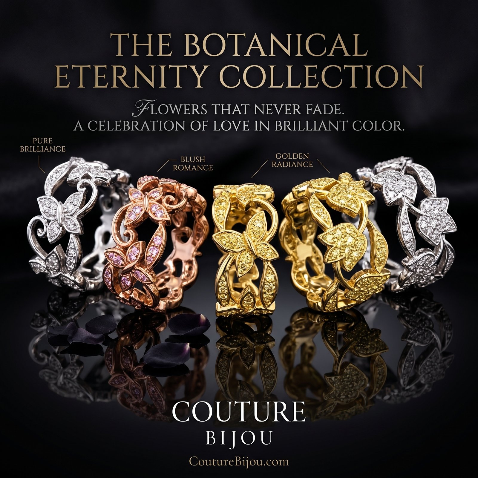 Botanical Diamond Eternity Band Collection | Couture Bijou