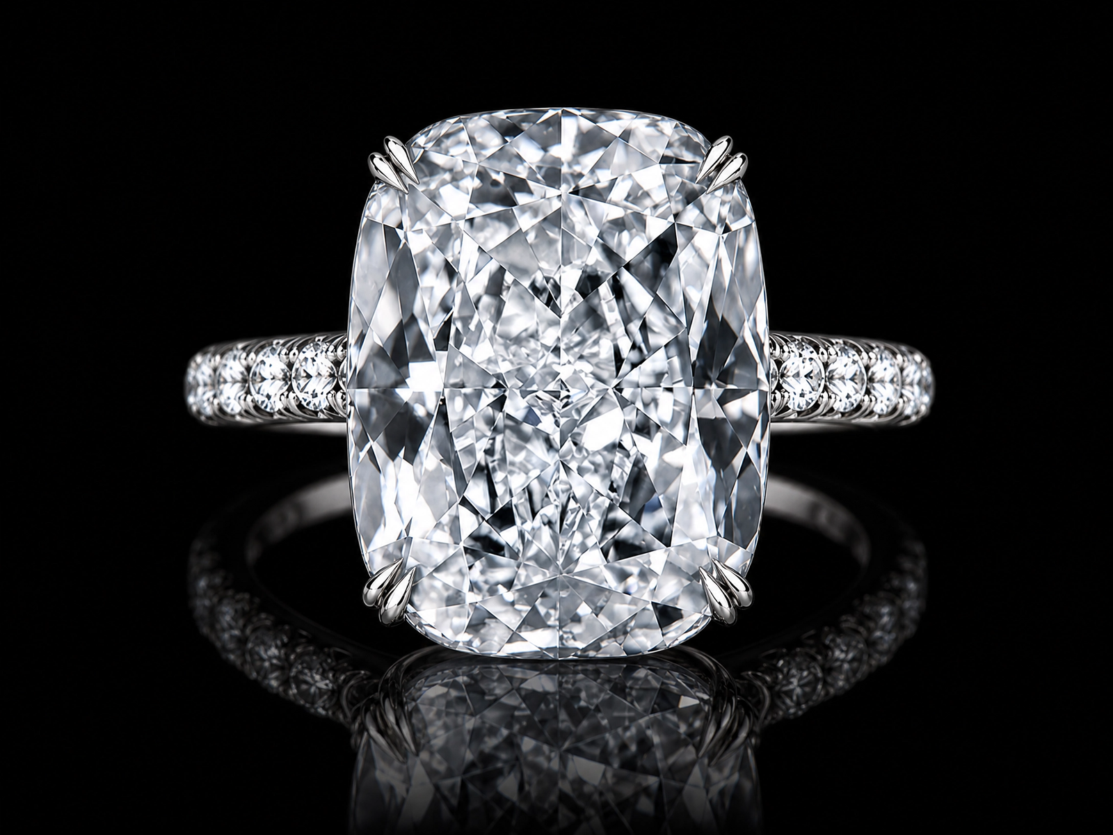 6.04 Carat DVVS2 Cushion Cut Diamond Engagement Ring | Couture Bijou