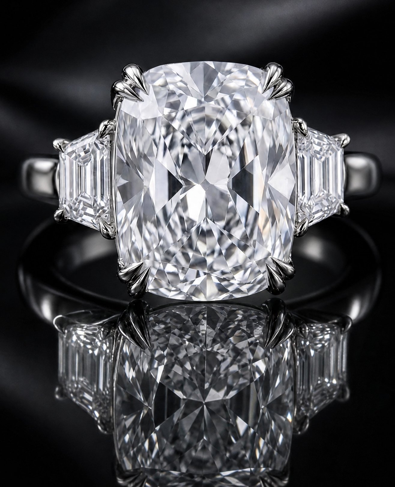 6.04ct DVVS2 Cushion Cut Diamond Engagement Ring GIA | Couture Bijou